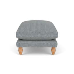 Foot Stool - Navy - Herringbone Weave - Emily - The Cotswold Company - thumbnail 3