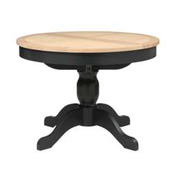 4-6 Seater Round Extending Dining Table - Chester Charcoal - The Cotswold Company - thumbnail 5