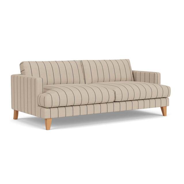 4 Seater Sofa - Charcoal - Compton Stripe - Jackson - The Cotswold Company - image 1