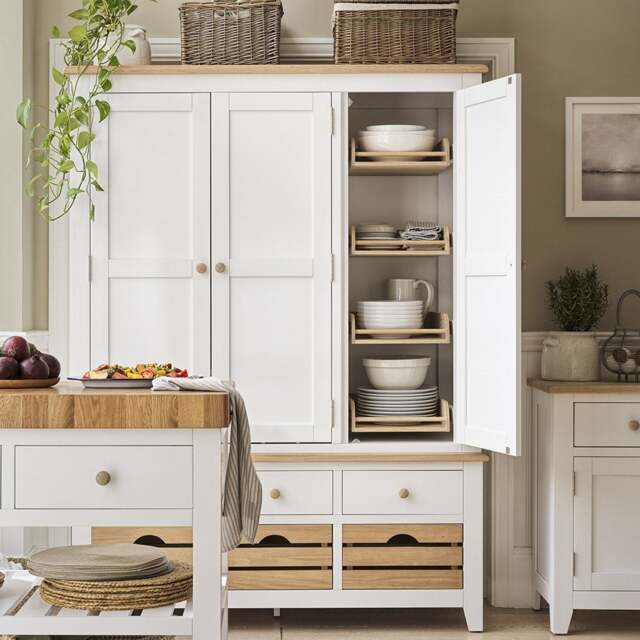 Triple Larder - Chester Pure White - The Cotswold Company - image 1