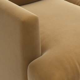 4 Seater Sofa - Mustard - Matt Velvet - Jackson - The Cotswold Company - thumbnail 4