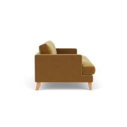 4 Seater Sofa - Mustard - Matt Velvet - Jackson - The Cotswold Company - thumbnail 3