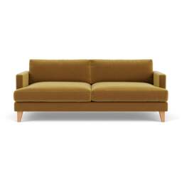 4 Seater Sofa - Mustard - Matt Velvet - Jackson - The Cotswold Company - thumbnail 2
