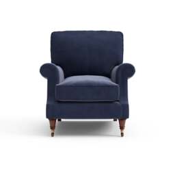 Armchair - Deep blue - Matt Velvet - Taylor High Back - The Cotswold Company - thumbnail 6