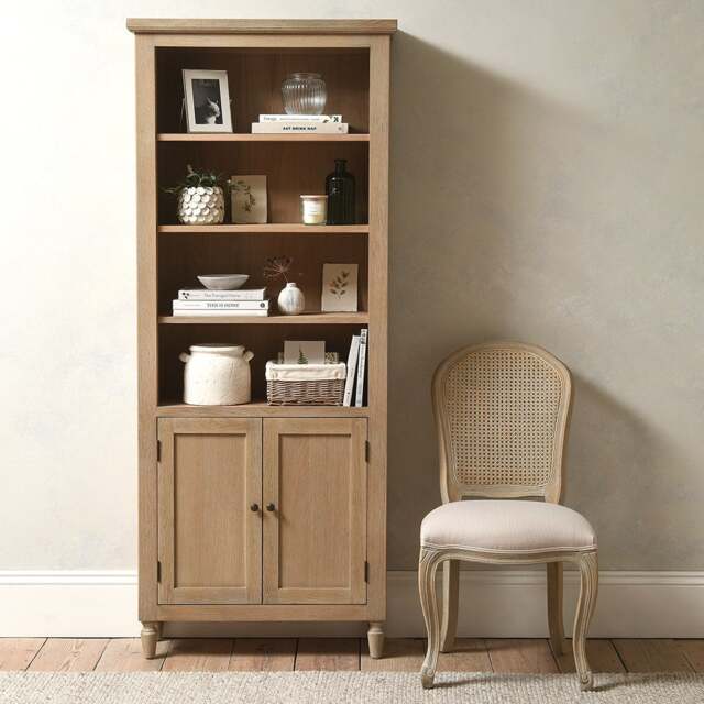 Camille Limewash Oak Alcove Bookcase - The Cotswold Company - image 1