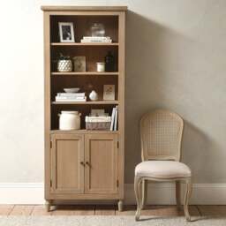 Camille Limewash Oak Alcove Bookcase - The Cotswold Company - thumbnail 1