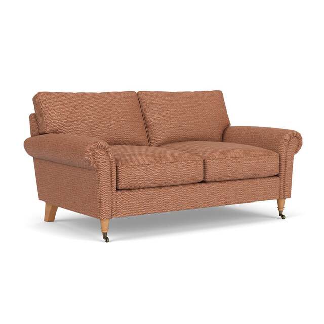 Large 2 Seater Sofa - Brick - Herringbone Weave - Osbourne - The Cotswold Company - image 1