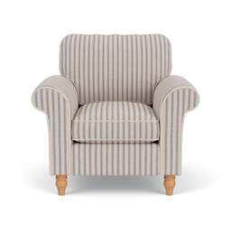 Armchair - Indigo - Kingham Stripe - Hurley - The Cotswold Company - thumbnail 2