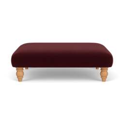 Foot Stool - Dark Rosehip - Matt Velvet - Clara - The Cotswold Company - thumbnail 2