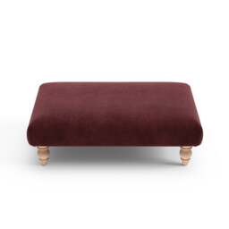 Foot Stool - Dark Rosehip - Matt Velvet - Clara - The Cotswold Company - thumbnail 4