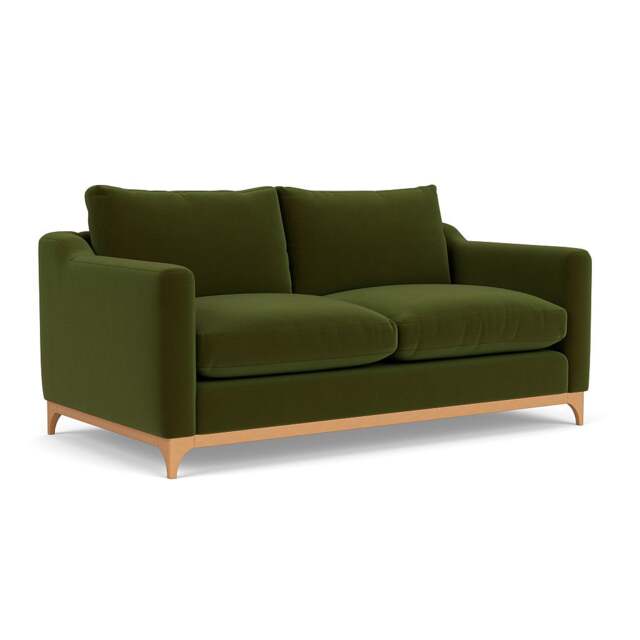 4 Seater Sofa - Forest Green - Matt Velvet - Watson - The Cotswold Company - image 1