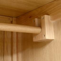 Winchcombe Oiled Oak Triple Wardrobe - The Cotswold Company - thumbnail 5