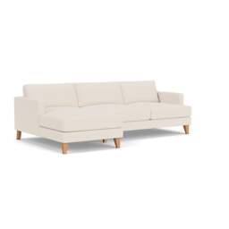 Chaise Large Left Hand - Cream - House Weave - Jackson - The Cotswold Company - thumbnail 1