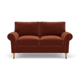 2 Seater Sofa - Brick - Matt Velvet - Osbourne - The Cotswold Company - thumbnail 2