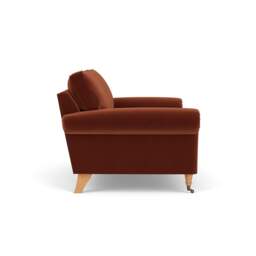 2 Seater Sofa - Brick - Matt Velvet - Osbourne - The Cotswold Company - thumbnail 3