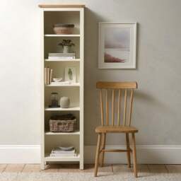 Simply Cotswold Classic Cream Slim Bookcase - The Cotswold Company