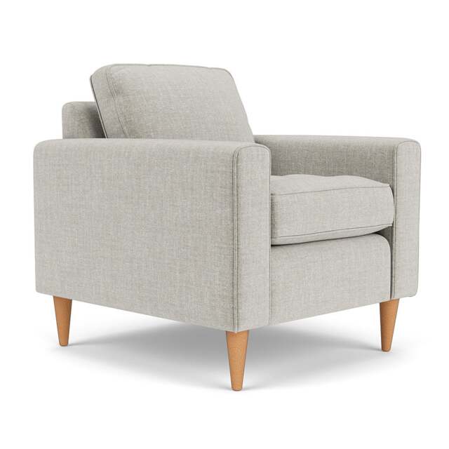 Armchair - Grey Mist - Eco Chenille - Saxon - The Cotswold Company - image 1