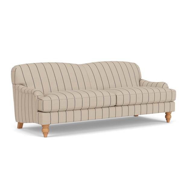 4 Seater Sofa - Charcoal - Compton Stripe - Ashbee - The Cotswold Company - image 1