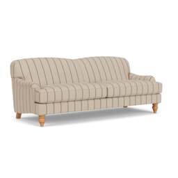 4 Seater Sofa - Charcoal - Compton Stripe - Ashbee - The Cotswold Company - thumbnail 1