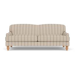 4 Seater Sofa - Charcoal - Compton Stripe - Ashbee - The Cotswold Company - thumbnail 2
