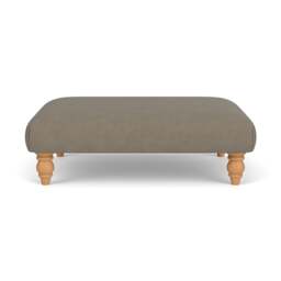 Foot Stool - Mid Grey - House Linen Mix - Clara - The Cotswold Company - thumbnail 2