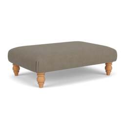Foot Stool - Mid Grey - House Linen Mix - Clara - The Cotswold Company - thumbnail 1