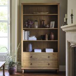 Elkstone Mellow Oak Large Bookcase - The Cotswold Company - thumbnail 2