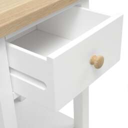 1 Drawer Bedside Table - Chester Pure White - The Cotswold Company - thumbnail 7