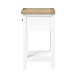1 Drawer Bedside Table - Chester Pure White - The Cotswold Company - thumbnail 5