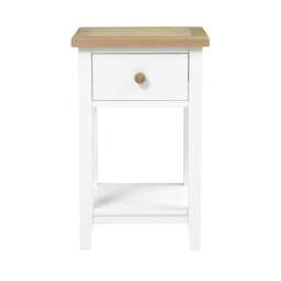 1 Drawer Bedside Table - Chester Pure White - The Cotswold Company - thumbnail 3