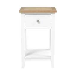 1 Drawer Bedside Table - Chester Pure White - The Cotswold Company - thumbnail 4