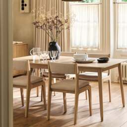 Oakridge Blonde Oak 6 - 8 Seater Dining Table and 6 Chairs Set - The Cotswold Company - thumbnail 3