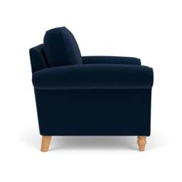 Armchair - Deep blue - Matt Velvet - Hurley - The Cotswold Company - thumbnail 3