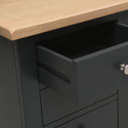 3 Drawer Bedside Table - Chester Charcoal - The Cotswold Company - thumbnail 6