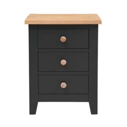 3 Drawer Bedside Table - Chester Charcoal - The Cotswold Company - thumbnail 3