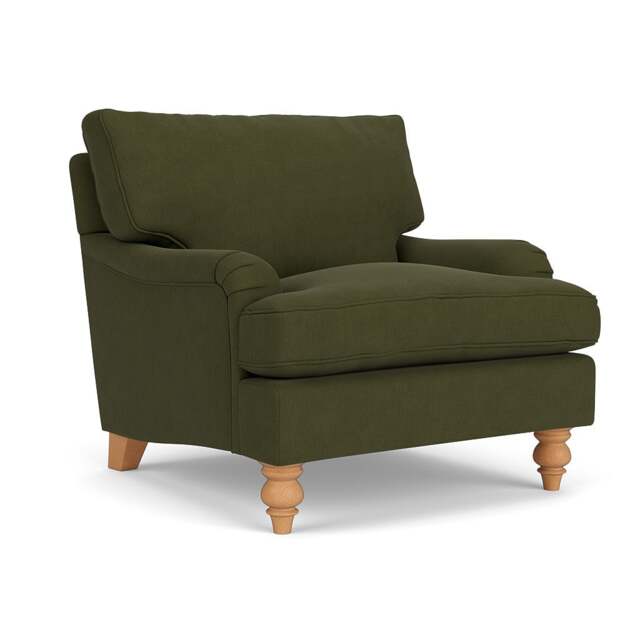 Armchair - Forest Green - House Linen Mix - Morris - The Cotswold Company - image 1