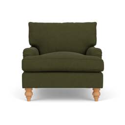 Armchair - Forest Green - House Linen Mix - Morris - The Cotswold Company - thumbnail 2