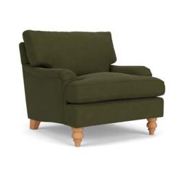 Armchair - Forest Green - House Linen Mix - Morris - The Cotswold Company - thumbnail 1