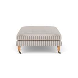Foot Stool - Indigo - Kingham Stripe - Taylor - The Cotswold Company - thumbnail 3