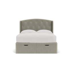 King Size Ottoman Storage Bed - Natural - Eco Chenille - Gilmore - The Cotswold Company - thumbnail 2