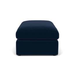 Foot Stool - Deep Blue - Matt Velvet - Clarke Large - The Cotswold Company - thumbnail 3
