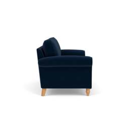 3 Seater Sofa - Deep Blue - Matt Velvet - Hurley - The Cotswold Company - thumbnail 3