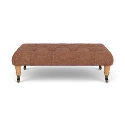 Foot Stool - Brick Marl - Aquaclean Oxford - Amelia Small - The Cotswold Company - thumbnail 2
