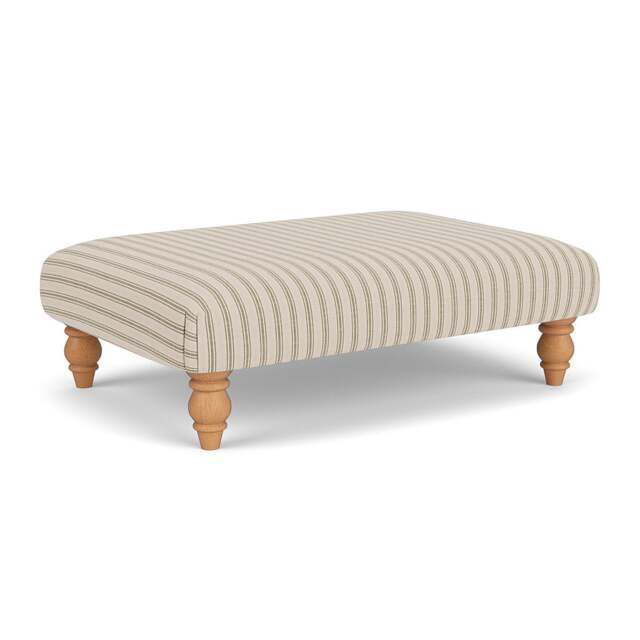 Foot Stool - Sage - Kingham Stripe - Clara - The Cotswold Company - image 1