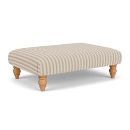 Foot Stool - Sage - Kingham Stripe - Clara - The Cotswold Company - thumbnail 1