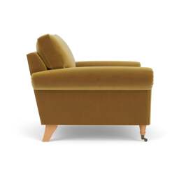 Armchair - Mustard - Matt Velvet - Osbourne - The Cotswold Company - thumbnail 3