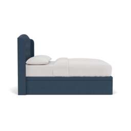 Super King Ottoman Storage Bed - Indigo - House Linen Mix - Gilmore - The Cotswold Company - thumbnail 3
