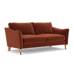 3 Seater Sofa - Brick - Matt Velvet - Robinson - The Cotswold Company - thumbnail 1