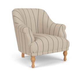 Armchair - Charcoal - Compton Stripe - Everett - The Cotswold Company - thumbnail 1
