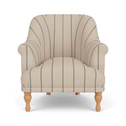 Armchair - Charcoal - Compton Stripe - Everett - The Cotswold Company - thumbnail 2